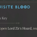 [S9] Summoning Materials for Lord Zir: 1x Exquisite Blood