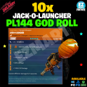 10x Jack-O-Launcher (Fire) PL144 God Rolled Max Perks - [PC|PS4/PS5|Xbox One/Series X|S] Fast Delive