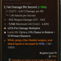 2GA Staff GA Fire Damage Multiplier/GA +10 Primary Resource Lucky Hit 312 weapon dmg 3946 max life