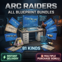 ARC Raiders -  ALL BLUEPRINTS IN THE GAME - EVERY BLUEPRINT - 81 BLUEPRINTS - FAST DELIVERY