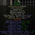 **ETH GODLY ARMOR** (135% ED, 93LIFE, 10%PDR, 3os, All resist) PD2 SC