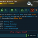 Undead Eye [3 Guns And Needles, 5 Grave Vitality, 5 Blood Shot, 5 Infernal] (Vex class mod)