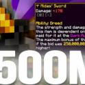 Gilded Max Enchanted Mythic 5* Midas Sword (250m paid, so greed is maxed) [Safest seller, Fast]