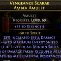 MINION WITCH LICH AMULET +3 MINION SKILLS 50 SPIRIT 14+ ALL RESIST 28% SPELL DMG 49 ES 13 STR