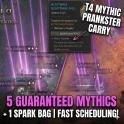 [S12]T4 PRANKSTER CARRY  1 MYTHICS + 1 SPARK BAG PER RUN | Fast Scheduling!