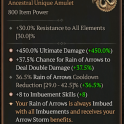 3GA WORD OF HAKAN (48/50) ☆450% Ult Damage ☆37.5 Rain Arrows Deal Double Damage ☆8 Imbuement Skills