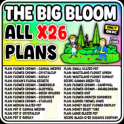All x26 Plans Big Bloom Bundle (Black-Eyed Susan's Soothin'・Glazed Pot・Flower Suit・Flower Crown...)