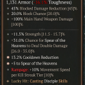 2GA Cathedral's Song (7/10) GA +5 Spear of the Heavens / GA Cooldown Reduction