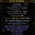 750 DPS CROSSBOW 669 PHYSICAL DMG 60 FIRE DMG 27% BOLT SPEED 27 STRENGTH 29 DEX 6% MANA LEECH MERC