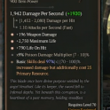 3GA Shard of Verathiel (97/100) GA Weapon Damage/GA Maximum Life/GA Life on Hit/9% poison dmg multip