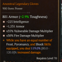 4GA Gloves GA (Vulnerable Damage Multiplier + Fire Damage Multiplier + Intelligence + Armor)