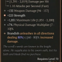 1GA Supplication (Max Aspect) GA Strength/135 weapon dmg 1851 max life 7% phys dmg multiplier