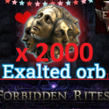 ⚜️ 2000x Exalted Orb || Forbidden Rites Softcore || Fastest and Safest ⚜️
