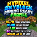 ⚡SKYBLOCK PROFILE ⚡ 10.4 BILLION UNSOULBOUND ⚡10.7 BILLION TOTAL ⚡1.1B PURE COINS