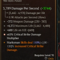 1GA Crossbow GA Critical Strike Damage Multiplier/372 weapon dmg 4272 max life 600 life on kill