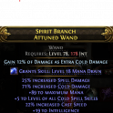 STORMWEAVER SORC WAND +5 COLD SKILLS 25% SPELL DMG 71% COLD DMG 22% CAST SPEED 19 INT 89 MANA