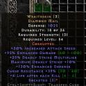 Wraithskin (+3 Sockets, Good Roll) Season 13 PD2 Softcore