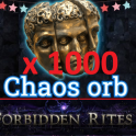⚜️ 1000x Chaos Orb || Forbidden Rites Softcore || Fastest and Safest ⚜️