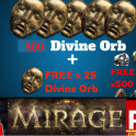 {Fantastic PACK}: 300 Div +Free(x25Div) + (500reg+500gem+500alch+500chaos + more)/ POE 1   Mirage SC