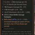 1GA Ramaladni's Magnum Opus (47/50) GA Critical Strike Damage Multiplier/96 weapon dmg 156 str 2117