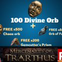 {NICE PACK}: 100 Div + Free(500 Chaos + 500 fus + 200 Gem)/Mercenaries of Trarthus SC/ Instant