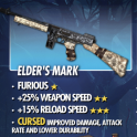 FO76 PS - CURSED ELDER ELDER'S MARK SUBMACHINE GUN - RARE - CHEAPEST ON ODEALO