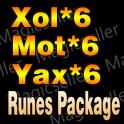 (S10)6x Xol, 6x Mot, 6x Yax (The Grandfather Runes Package)