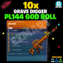 10x Grave Digger (Fire) PL144 God Rolled Max Perks - [PC|PS4/PS5|Xbox One/Series X|S] Fast Delivery!