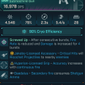 Screwstonian [cryo, jakobs crit, shotgun ammo, hyperion accuracy] pearlscent daedalus smg