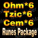 S9| 6x Ohm, 6x Tzic, 6x Cem (Ring of Starless Skies Runes Package)