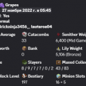 VIP | 234 SB LVL | 2.64B NW | 33 CATA| 39 AVG| 8 9 7 7 0 2 SLAYER