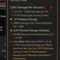 2GA Dirge of Odium (80/100) GA Weapon Damage/GA Physical Damage Multiplier/12.9% resource cost reduc
