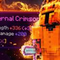 Crown of avarice  + 3/4 mythic 5 star max enchanted infernal crimson armor