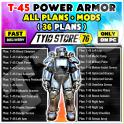ALL T-45 POWER ARMOR PLANS & MODS