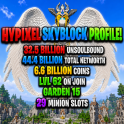 15% OFF⚡SKYBLOCK PROFILE ⚡ 32.5 BILLION UNSOULBOUND ⚡44.4 BILLION TOTAL ⚡6.6B PURE COINS
