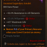 S9- 2GA Amulets +  Willpower / Maximum Life / +3 to Envenom (apamc) - image
