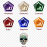 10 * Various Grand Gems or Mixed Gems Grand Ruby Emerald Skull Amethyst Diamond Topaz Sapphire - image