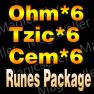 S9| 6x Ohm, 6x Tzic, 6x Cem (Ring of Starless Skies Runes Package) - image