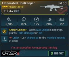 ⭐L50 GOALKEEPER - 11.847 DPS - 87% ACCURACY - 1.7S RELOAD - 7.6 FIRE RATE! - 27 MAGAZINE SIZE⭐ - image