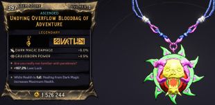 ⭐[MODDED] L1 AMULET - 167% LOOT LUCK - DARK DMG 6%, GRAVEBORN PWR 4.9% - BEST LEVELING LUCK AMULET!⭐ - image