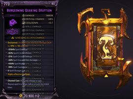 ⭐[MODDED] L40 ERUPTION (ENCHANTED DMG 15%!) - 58.839 DMG - 44% CRIT - 5 CHARGES - 10.7S CD!⭐ - image