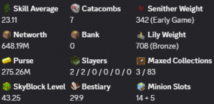 ✅❗️Solo-Coop | VIP+ | 43 SB lvl | 23.11 AVG | Cata 7 | 648.25M NW | Full accept | Hypixel SkyBlock❗️ - image