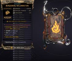 ⭐[MODDED] L40 INFLAMMATION - 104.193 DMG - 12706% SPELL DMG - 6 CHRG - 2.9s CD - ENCHANT SC 15% DMG⭐ - image
